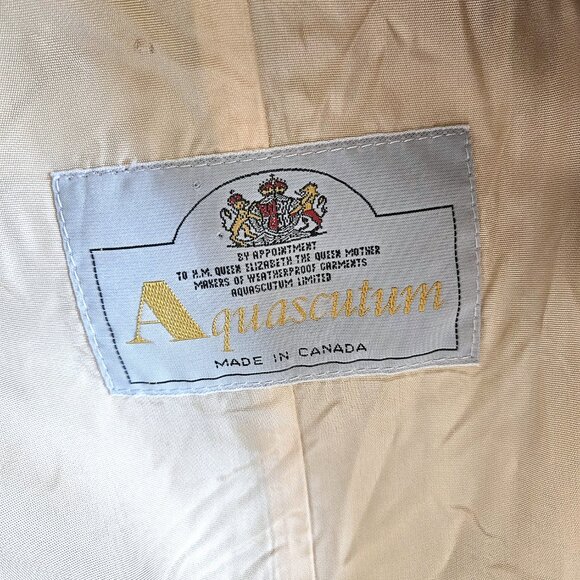 Size L to Plus Vintage 1980s Aquascutum Swing Coat - Picture 11 of 12